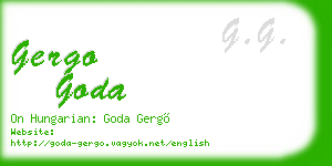 gergo goda business card