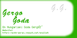 gergo goda business card